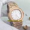 Nieuwe Sport Nautilus 5711 1 5711 1R-001 Bruine Wijzerplaat Aziatische 2813 Automatisch Herenhorloge Rose Gouden Kast Stalen Band Hoge Kwaliteit Goedkope Watc276S