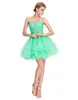 Cute Back To School Short Prom Dresses Sequins Homecoming Ball Gown Puffy Dancing Party Dresses Black Green Pink Purple HY1363