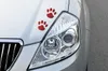 100PR / LOT Авто наклейки с собакой лапы наклейки бампера мягкие PVC след серебряные крутые дешевые автомобильные наклейки
