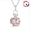 nouveau fleur accessoires perle collier médaillon huile essentielle diffuseur colliers évider médaillon cage pendentif collier