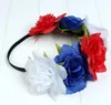 Mode Rose fleur bandeau chapeaux femmes fille élastique bandeaux coréen Floral bandes de cheveux cheveux accessoires coiffure