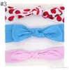 Europe Kids Girl Baby Bunny Ear Headband Fruit Bowknot Turban Twist Head Wrap Children Hair Band Headbands Bandanas 3pcs/set 153