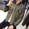 2018 Spring Autumn New Youth Suede jacket Fashion Casual Street Style Solid Colors Simple Chest Pocket Big Short Personality