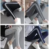 Maternity stickade leggings för gravida kvinnor byxor sida randiga sideseam sweatpants leggings comfy fritid graviditet byxor