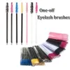 Ny ankomst 10cm Mini Eyelash borste Färgrik DSposeble En-Off Make Up Tool Cosmetic Wand Makeup Applicator Eyelash Comb