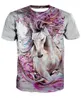 Cheval 3D T Shirt T-shirts Hommes Femmes À Manches Courtes Crewneck Été Tops Hip Hop Tee Shirt Homme Casual T-shirt Drôle