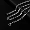 Necklace Cuban Link Chain Stainless Steel 18K Gold Plated Tone Punk Jewelry Bracelet Necklace3 5 7mm24 234B