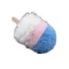 Fur Pom Pom Cream Keychain Keyring Holder Cover Women Bag Charms Ornaments Pendant Jewelry Accessories5373883