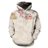 Hooded 3d Sweatshirt Kvinnor / Män Långärmad Hoodie 3D-tryck Peonies Sweatshirt Märke Designer Print Blomsterkläder Sportkläder