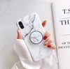 Cover posteriore in marmo di granito moda per iPhone X XR XS MAX 8 7plus 6s plus Custodia per telefono in pietra TPU più calda con supporto per anello