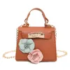 Filles Sac 2018 Mignon Fleur Chaîne Sac De Mode Sac À Main Enfants Sacs À Main En Cuir Adolescents Sac À Main Bébé Filles Mini Cross body 6 Couleurs