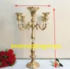 New Metal Candle Holders 5-armar Candle Stand Bröllopsdekoration Candelabra Centerpiece Candlestick Silver / Gold Best0084