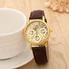 Zegarek na rękę 2021 Sukienka modowa skórzany pasek Watch Big Dial Men Business Casual Clock Skull Masculino dla mężczyzn Boy1217f