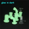 Silicone Dab Rig Mini Tubos De Fumo De Silicone Tubulação De Água Portátil Unbreakable com Bacia De Vidro