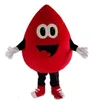 2018 Hot sale red blood drop mascot costume cartoon character fancy dress EMS free shipping