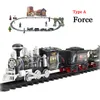 Classic Train Set for Kids with Smoke Realistic Sounds Light Remote Control Railway Car Christmas Gift Toy