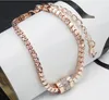 style chaud européen et américain mode or rose simple bracelet en diamant de zircone mode féminine classique élégance exquise