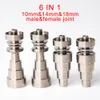 Universal Protentess 6in1 Titanium paznokcie 10 mm 14 mm 18 mm staw dla męskich i żeńskich paznokci Rigna paznokciowe akcesoria palenia