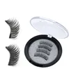 100% tout neuf faux cils doubles magnétiques 4 pièces chaque paire faux cils longs naturels DHL accessoire de maquillage gratuit pour les yeux