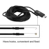 Freeshiping Étanche HD 5M 5.5mm Endoscope Mini Caméra USB Borescope Photo Capture Inspection Portée 6 Tube LED Blanc pour Téléphone Android PC