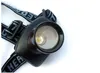 Nowy 3W LED Headlamp Wodoodporna głowica głowica Zoomable 3 Tryby oświetleniowe Lampa Kemping Darmowy DHL