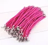 100Pcs/lot 20+5cm PU Leather Braided Charm Chain Bracelets Love For DIY Jewelry Bead lobster Clasp Link Chains