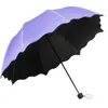 Magic Flower Bloom quand la pluie / l'eau tombe Parapluie SunRain WindProof Compact Léger Couleur Parapluies résistants aux ultraviolets 5 couleurs