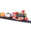 2021 RC Train Modell Leksaker Fjärrkontroll Transport Tåg Elektrisk Steam Smoke RC Tåg Ställer Modell Toy Gift för Barn