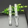 New sharp glass pipe Glass Bbong Wwater Pipe Titanium nail grinder, Glass Bubblers For Smoking Pipe Mix Colors