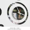 الأكريليك+الأزياء البلاستيكية مرآة كبيرة الحائط على مدار الساعة تصميم 3D DIY الساعات الحائط الكبيرة مشاهدة الزخرفة الحديثة