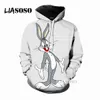 Liasoso 2018 Nieuwe Cartoon Leuke Bugs 3D Print Vrouwen Mannen Hooded Hoodies Sweatshirts Pullover Harajuku Stijl Hip Hop X0289