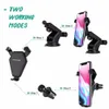 Carregadores Rápido Qi Carregador Sem Fio 2 em 1 Suporte de Telefone de Montagem de Carro Reação de Gravidade para IP 8 X Samsung Galaxy S6 S7 S8 Plus