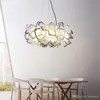 Nordic Creative Crystal Chandelier Wisiorek Światła kontraktowane lampy, nowoczesna romantyczna sztuka restauracja Restaurant Droplight, trzy kolor regulowany