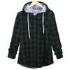 2018 Vetement Femme Winter Dameskleding Damesjas Vrouwelijke Lange Mouw Plaid Hooded Cardigan Jacket Blouse Jaqueta Feminina