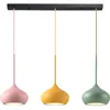 Nordic Post Moderne LED Hanglamp Kleurrijke Macaron 3 Hoofd Combo Aluminium Lampenkap Opknoping Lamp Ronde Kinderkamer Foyer Slaapkamer Licht