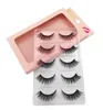 Shidishangpin 5 أزواج 3D Mink Lashes Makeup طبيعية رموش كاذبة كاذبة مصنوعة يدويًا رموشًا مزيفة العين