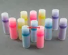 200pcs/lot Fast Shipping Empty Candy color lipstick tubes Plastic colorful lip balm tubes 3g lipstick tube F060501