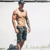 Mens Gym Fitness Cotton Camouflage Shorts Kör jogga utomhus sportkalvlängd crossfit Sweatpants man träning korta byxor