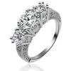 Classic Women's Jewelry Engagement Gift White Sapphire Fashion Wedding Ring