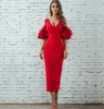 En stock 2018 Vestidos de cóctel sexy de la vaina Celebridades vestidos de fiesta de celebridades