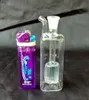 Neue rechteckige gefilterte Wasserflasche Großhandel Glasbongs Pfeifen Wasserpfeifen Glaspfeife Rauchzubehör Zufällige Lieferung von Farben
