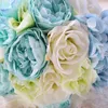 2022 Plaj Yaz Düğün Buketleri Gelin 2019 Ucuz Düğün Çiçekleri D467 Açık Mavi ve Krem Renk
