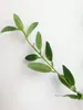 Olivenbaumzweig Stamm künstlich grünem Olivenblatt 6 Stempiece Fake Greenery Plant Olive Laub1508453