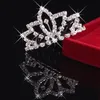 Meisjes kronen met steentjes bruiloft sieraden bruidshoofpieces verjaardagsfeestje prestaties Pageant crystal tiaras bruiloft accessoires # BW-T056