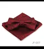 Paisley Bow Tie Tiebherchief Zestaw Poliester Wedding Bowknot Hanky ​​Set for Men Business Everiew Party Pieścizna Kieszonkowa Czerwona 2SE4118883