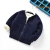 Kinder Jungen Mädchen Warme Jacke Baby Dicken Mantel Plus Samt Winter Baumwolle Baseball Jacke Kinder Outwear Kleidung