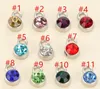 6mm 50pcslot zinc alloy Birthstone charms Mix Colors Rhinestone For Jewelry making Bracelet DIY Jewelry Findings4132254