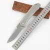 High End 761 Pocket Folding Knife S35VN Stone Wash Blade TC4 Titanium Alloy Handle Ball Bearking Knives
