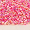 Mix Rainbow Color Round 6 / 8mm ABS Imitation Pearl Pärlor Inga hål Lösa pärlor DIY smycken halsband gör för kvinnor 100-200pcs