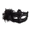 Fashion Women Sexy Mask Hallolowmas Venetiaans oogmasker Maskerade maskers met bloemenveer Paas dance feest vakantiemasker Drop6759618